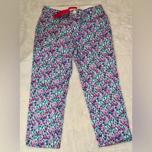 Lilly Pulitzer 27 inch Divia Multi Hottie Dottie Stretch Pant-Sz 14-BNWT